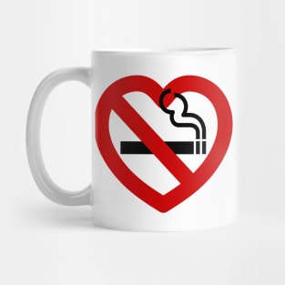 No Love For Smoking Sign Mug